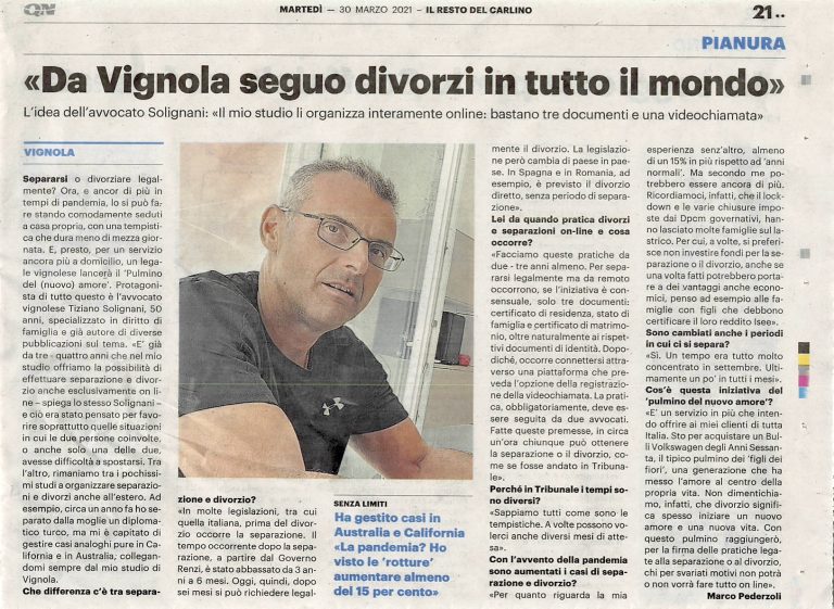 20210330 Da Vignola seguo divorzi in tutto il mondo